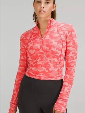 Lululemon Rulu Run Half Zip Heritage Camo